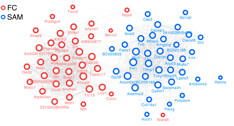 Coexpression networks in HF